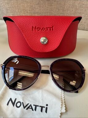 Authentic Novatti Italian Sunglasses in Purple NEW